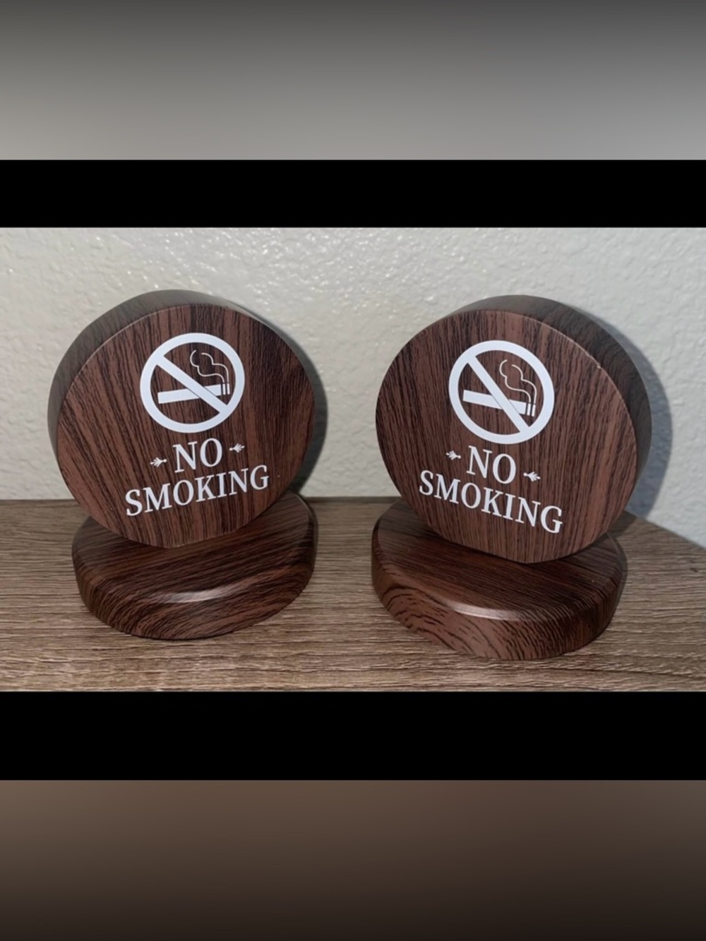 CarzyAnt Wooden No Smoking Signs